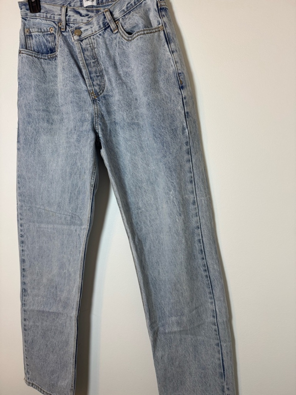 Princess Polly Jeans Womens US 4 Light Wash Straight Leg High Rise Denim Size 28 - Picture 3 of 8
